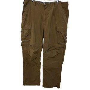 REI Co-op Men's Convertible Hiking Pants XXL 32L Brown Nylon Zip Off Outdoor